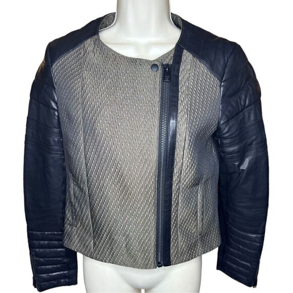 AllSaints Leather Jacket NWOT Size 6 - Picture 1 of 5